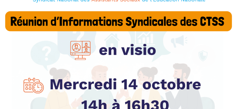 📅 Conseiller·ères Techniques (CTSS) : Participez à votre RIS dédiée le 14 octobre !